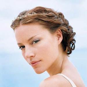 Beach Wedding Hairstyles Flowers Tiara