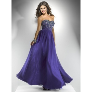 Long Purple Prom Dresses under 100