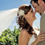 Wedding Hairstyles with Veil and Flower
