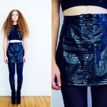 Black Vinyl Mini Skirt 2013