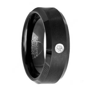Black Wedding Bands with Diamonds
