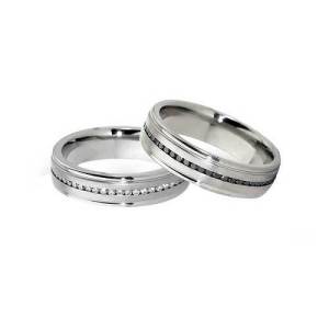 Black and White Wedding Bands for Cheap