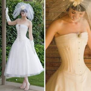 Corset Wedding Dress Tea-Length Designs