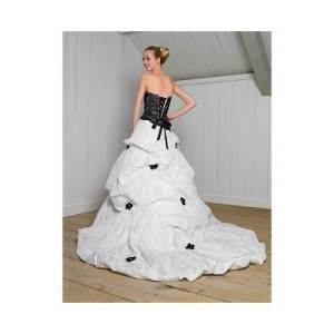 Corset Wedding Dresses Black and White for Sale