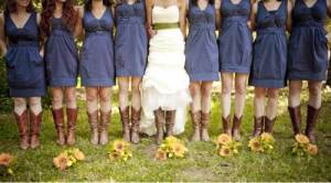 Country Wedding Dresses with Cowboy Boots Images