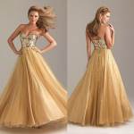 Long Prom Dresses Gold 2013