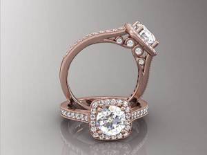 Rose Gold Engagement Rings Vintage