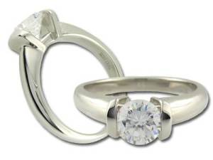Tension Set Engagement Rings UK