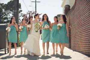 Tiffany Blue Bridesmaid Dresses Short