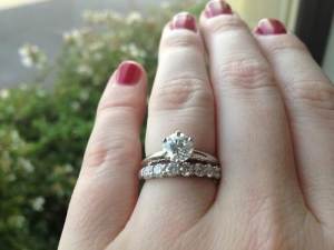 Tiffany Solitaire with Wedding Band Sale