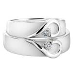 Two Plain Wedding Rings with Solitaire 2013