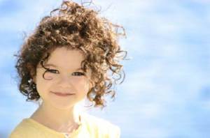 Children's Short Curly Hairstyles with Bangs