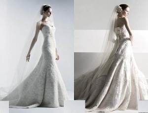 Oleg Cassini Wedding Dress Fit and Flare