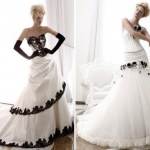 Black and White Wedding Dresses 2013