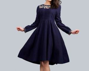 Navy Blue Dress Accessory