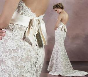 Strapless Lace Wedding Gowns for Sale