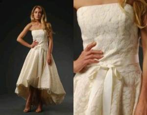 White Cotton Wedding Dress 2013