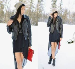 black Leather Jacket Outfits Images