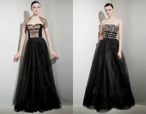 Black Evening Dresses with Short Sleeves