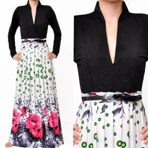 Floral Maxi Long Sleeved Dress 2013
