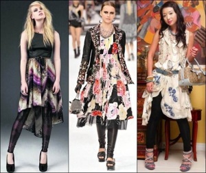 Long Dresses with Leggings Images