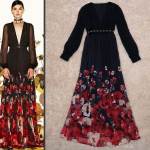 Long Sleeve Maxi Dresses for Women Floral