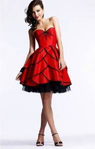 Red Puffy Prom Dresses Designs