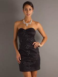 Short Black Dresses Strapless Sale