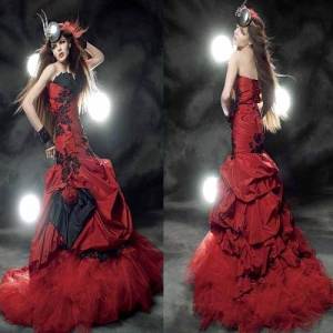 Strapless Red Dress Long