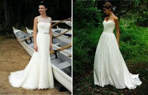 White Beach Wedding Dresses Casual Cheap
