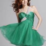 green Short Prom Dress 2013