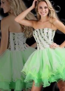 green Short Prom Dress Ideas