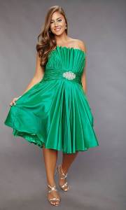 green Short Prom Dress Maxi