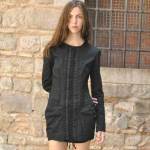 Corset Dress with Sleeves Black