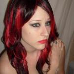 Black Hair with Red Highlights Emo