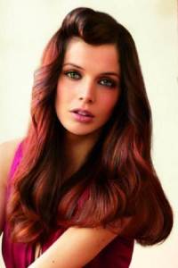 Black Hair with Red Highlights Pictures