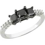 Black Princess Cut Wedding Rings Pattern